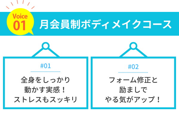 月会員制ボディメイクコース